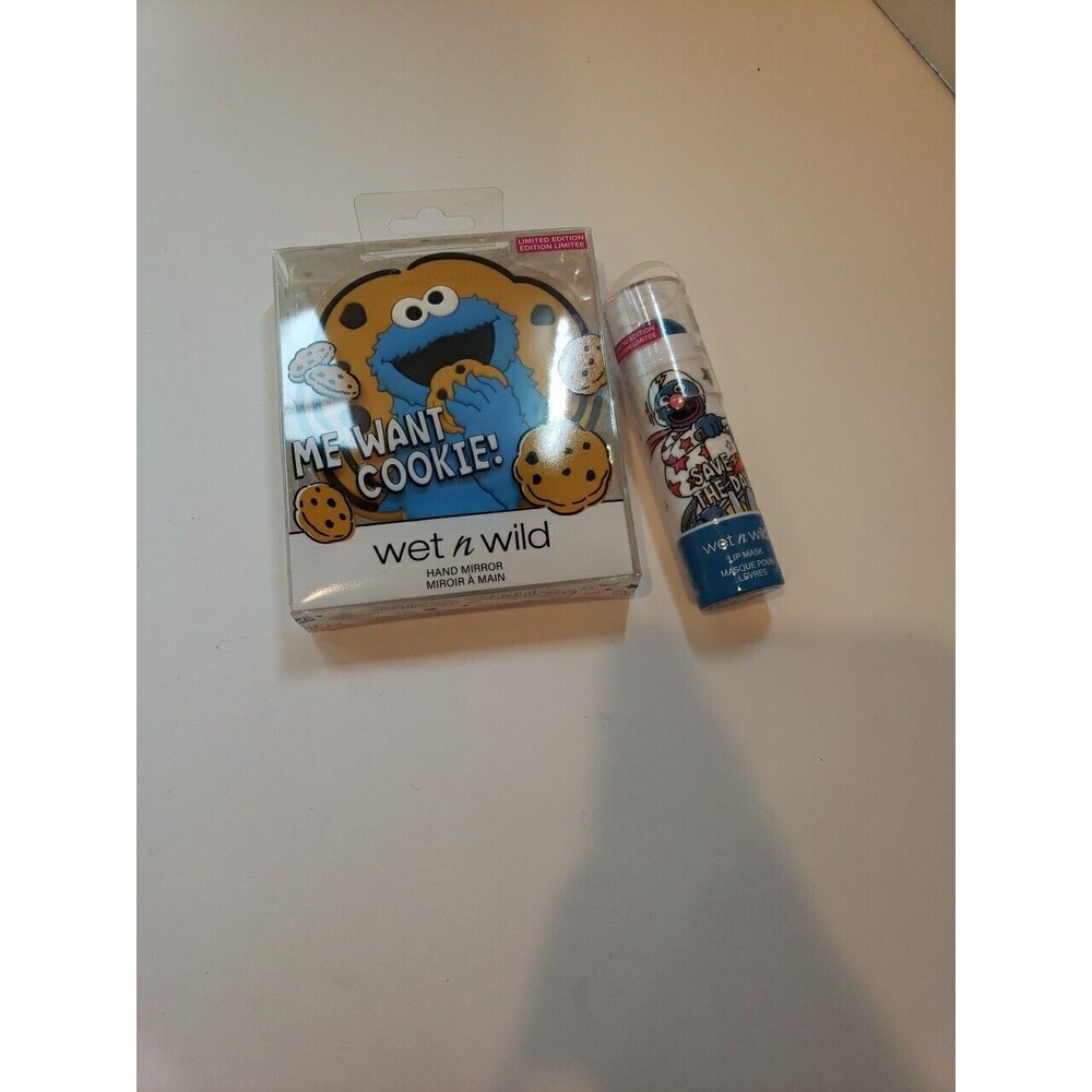 NWT Sesame Street X Wet N Wild Lot of 2 Hand Mirror & Lip Scrub Set